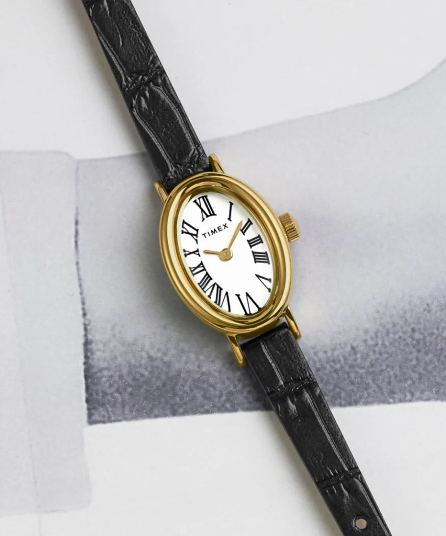 Women Timex Small*Cavatina 19mm Leather Strap Watch