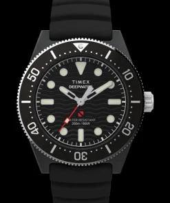 Timex Diver Inspired|Black Watches*Deepwater Reef 200 XCF 43mm Synthetic Rubber Strap Watch