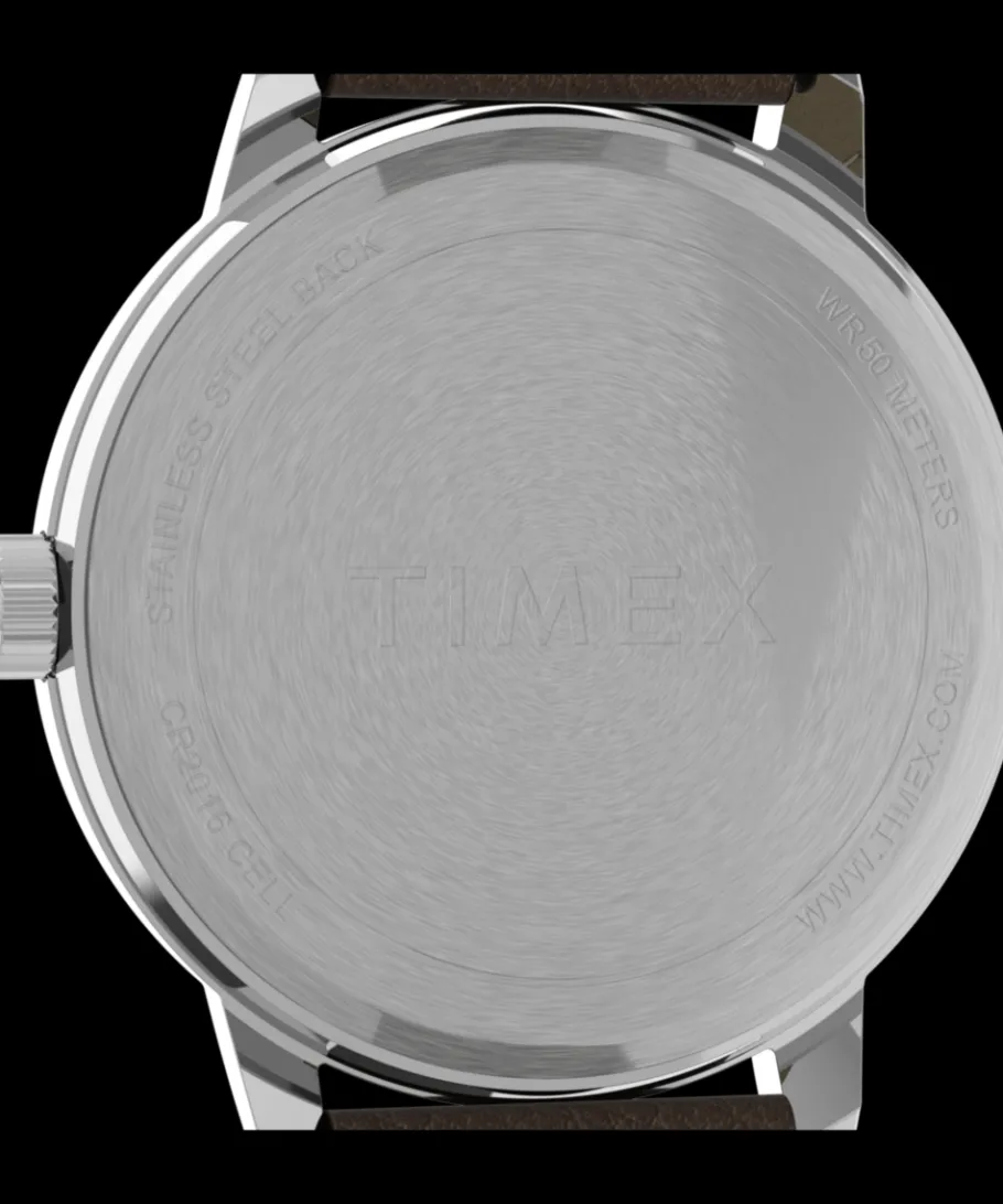 Timex Leather*Easy Reader® Bold 43mm Leather Strap Watch