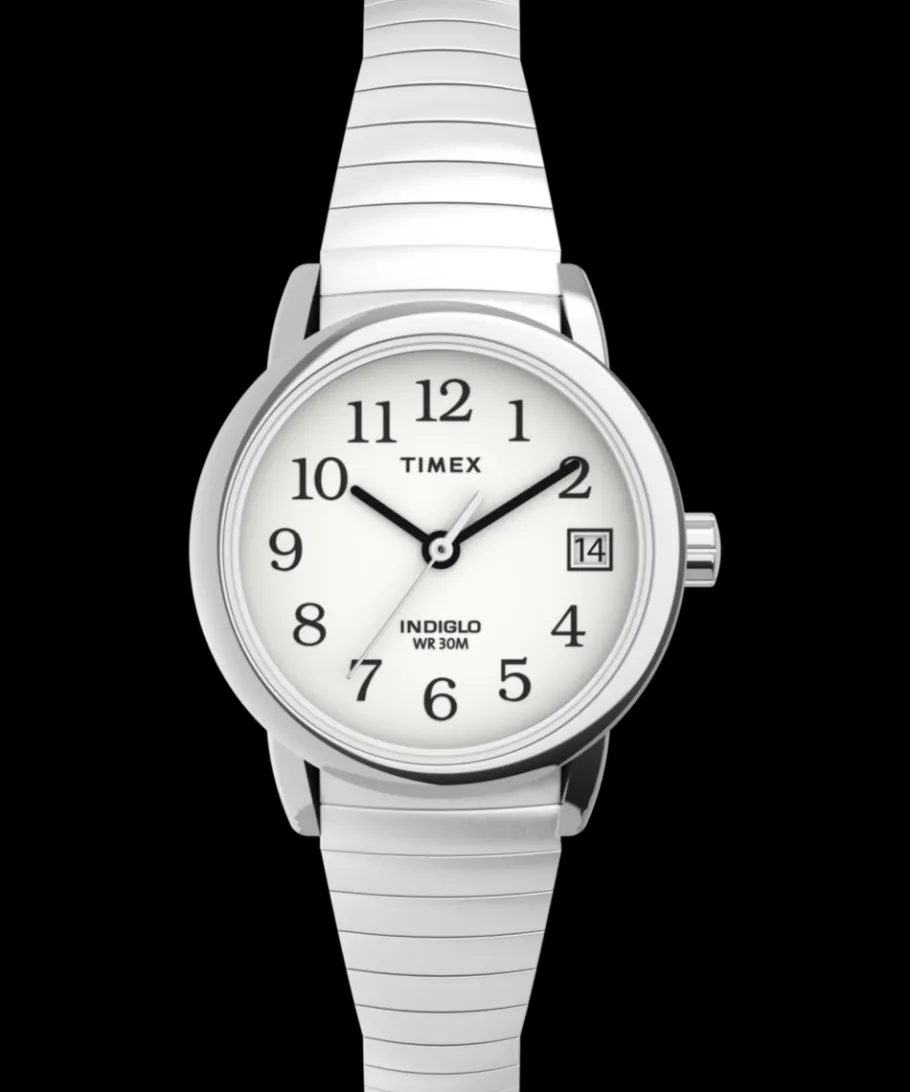 Women Timex Small|Silver-tone*Easy Reader® 25mm Expansion Band Watch