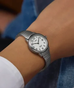 Women Timex Small|Silver-tone*Easy Reader® 25mm Expansion Band Watch