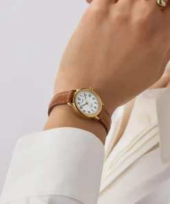 Women Timex Small*Easy Reader® 25mm Leather Strap Watch