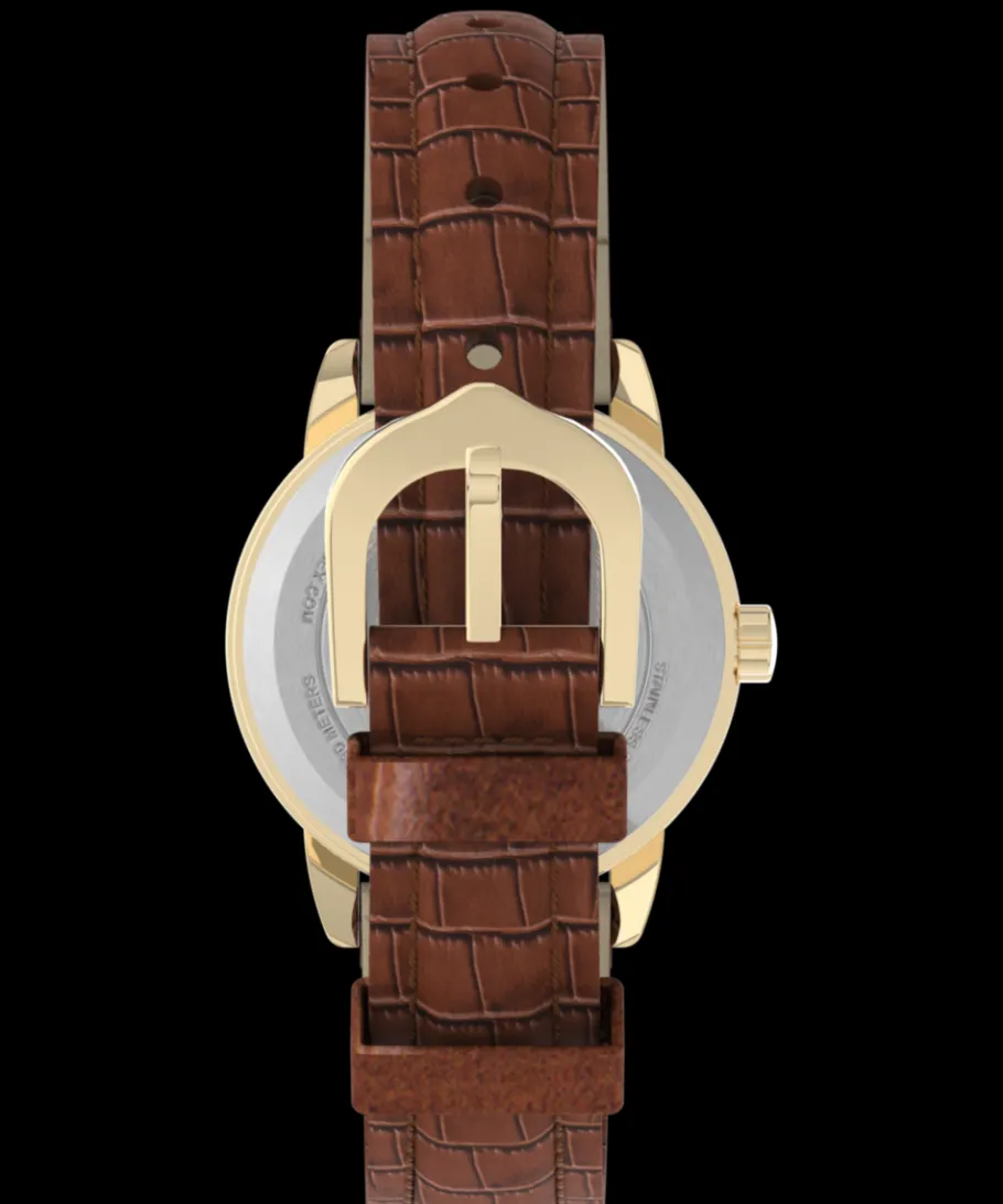 Women Timex Small*Easy Reader® 25mm Leather Strap Watch