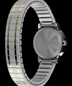 Women Timex Small|Silver-tone*Easy Reader 25mm Stainless Steel Expansion Band Watch