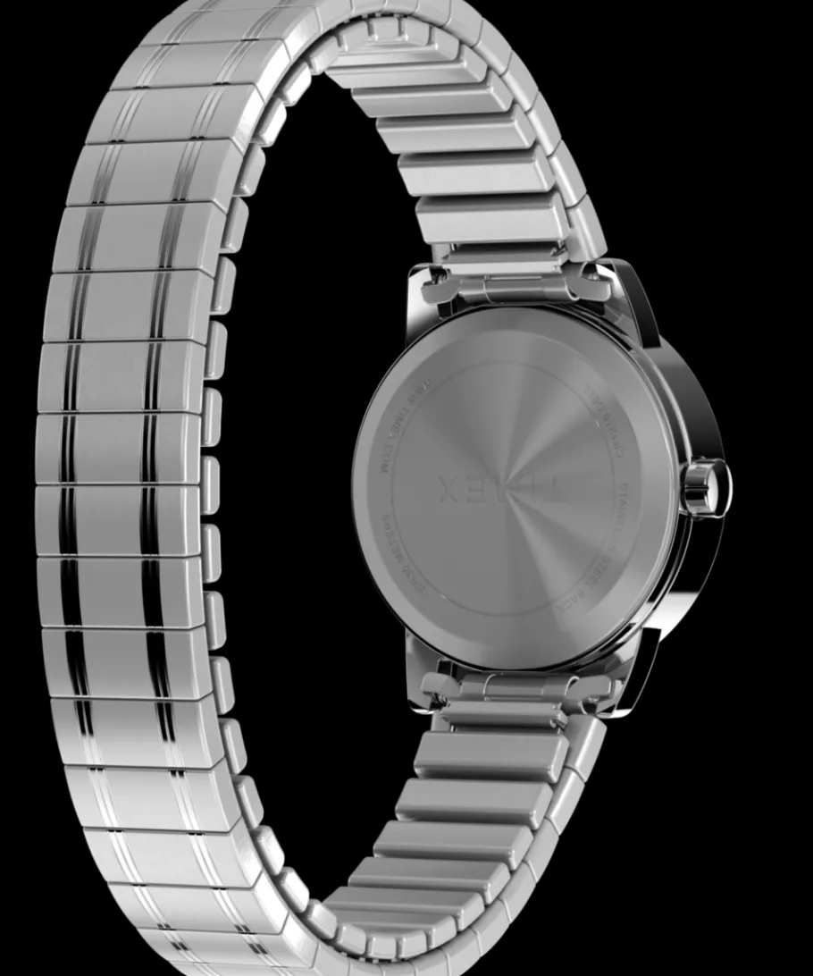 Women Timex Small*Easy Reader 25mm Stainless Steel Expansion Band Watch