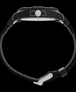 Timex Black Watches*Expedition® Acadia Rugged 42mm Mixed Material Fabric Strap Watch