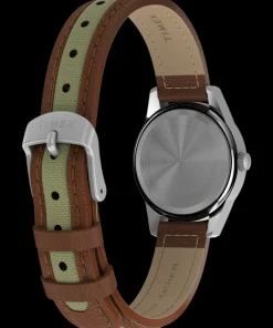 Women Timex Small*Expedition Field Mini 26mm Leather Strap Watch