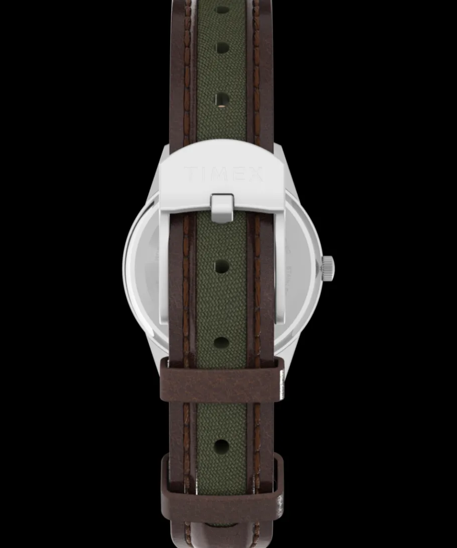 Women Timex Small*Expedition Field Mini 26mm Leather Strap Watch