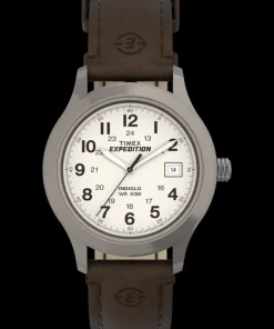 Timex Leather*Expedition Metal Field 37mm Leather Strap Watch