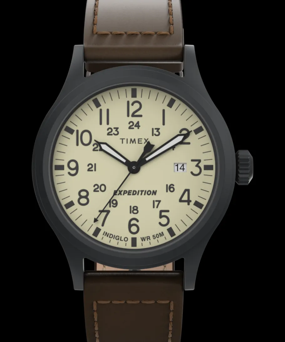 Timex Leather*Expedition Scout 40mm Leather Strap Watch