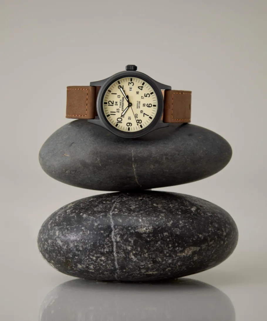 Timex Leather*Expedition Scout 40mm Leather Strap Watch
