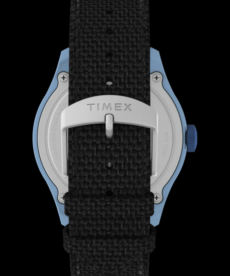 Timex Black Watches*Expedition Traprock 43mm Recycled Fabric Strap Watch