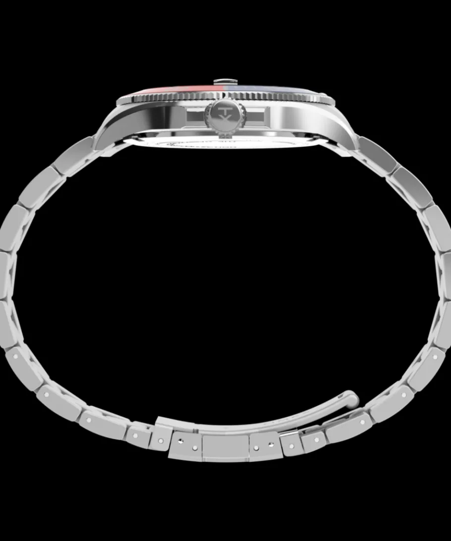 Timex Stainless Steel|Automatic*Harborside Coast Automatic 43mm Stainless Steel Bracelet Watch