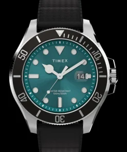 Timex Diver Inspired*Harborside Coast 43mm Synthetic Rubber Strap Watch