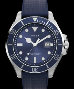 Timex Diver Inspired*Harborside Coast 44mm Synthetic Rubber Strap Watch