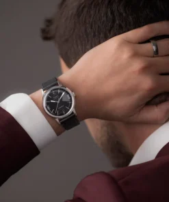 Timex Leather|Black Watches*Marlin® Automatic 40mm Leather Strap Watch