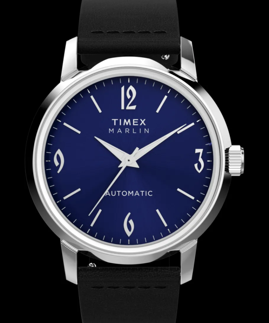 Timex Leather|Automatic*Marlin® Automatic 40mm Leather Strap Watch