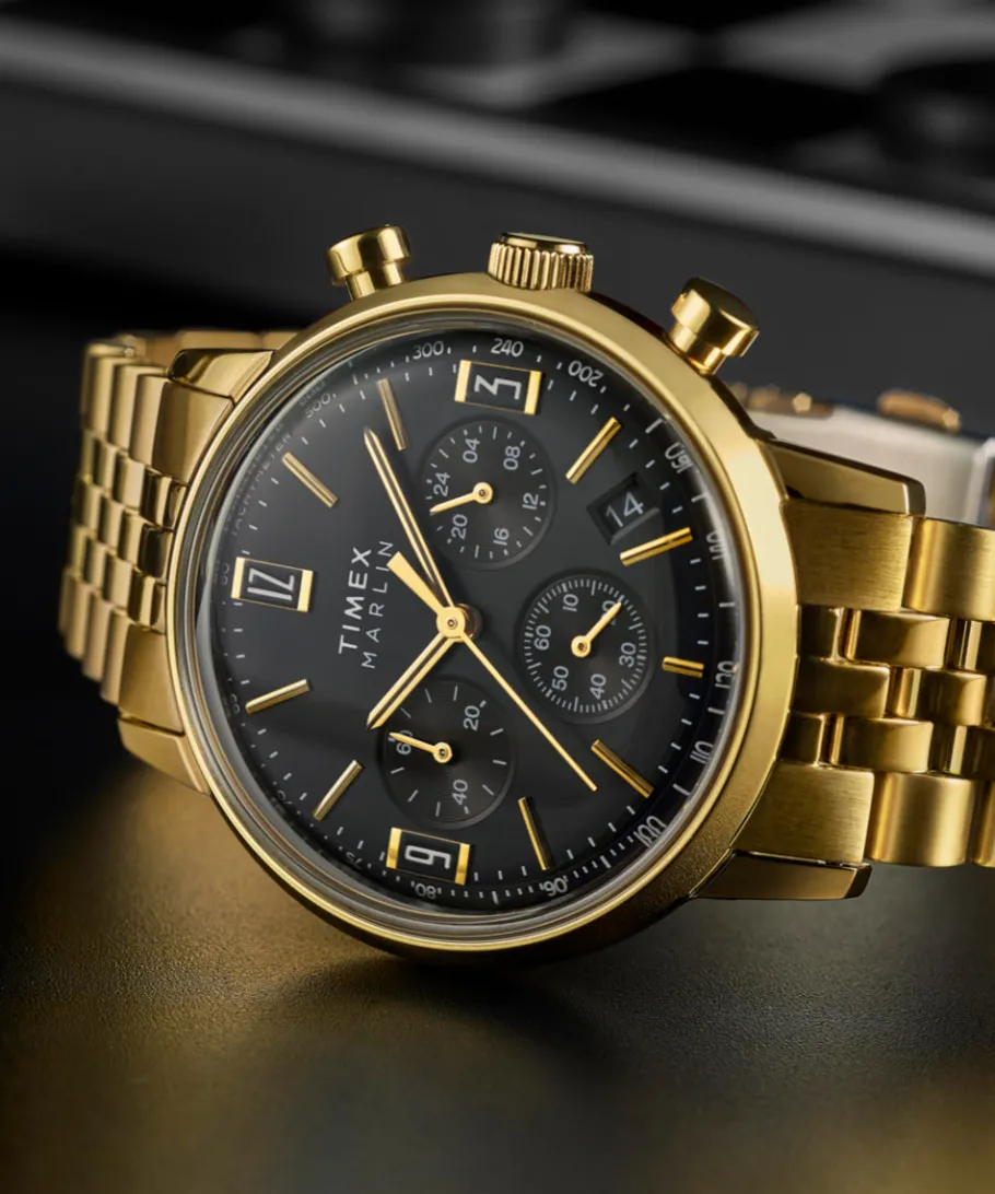 Timex Stainless Steel|Vintage*Marlin® Chronograph Tachymeter 40mm Stainless Steel Bracelet Watch