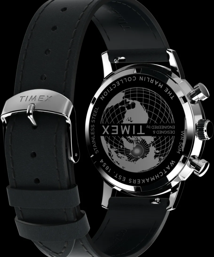 Timex Vintage|Chronograph*Marlin® Chronograph Tachymeter 40mm Leather Strap Watch