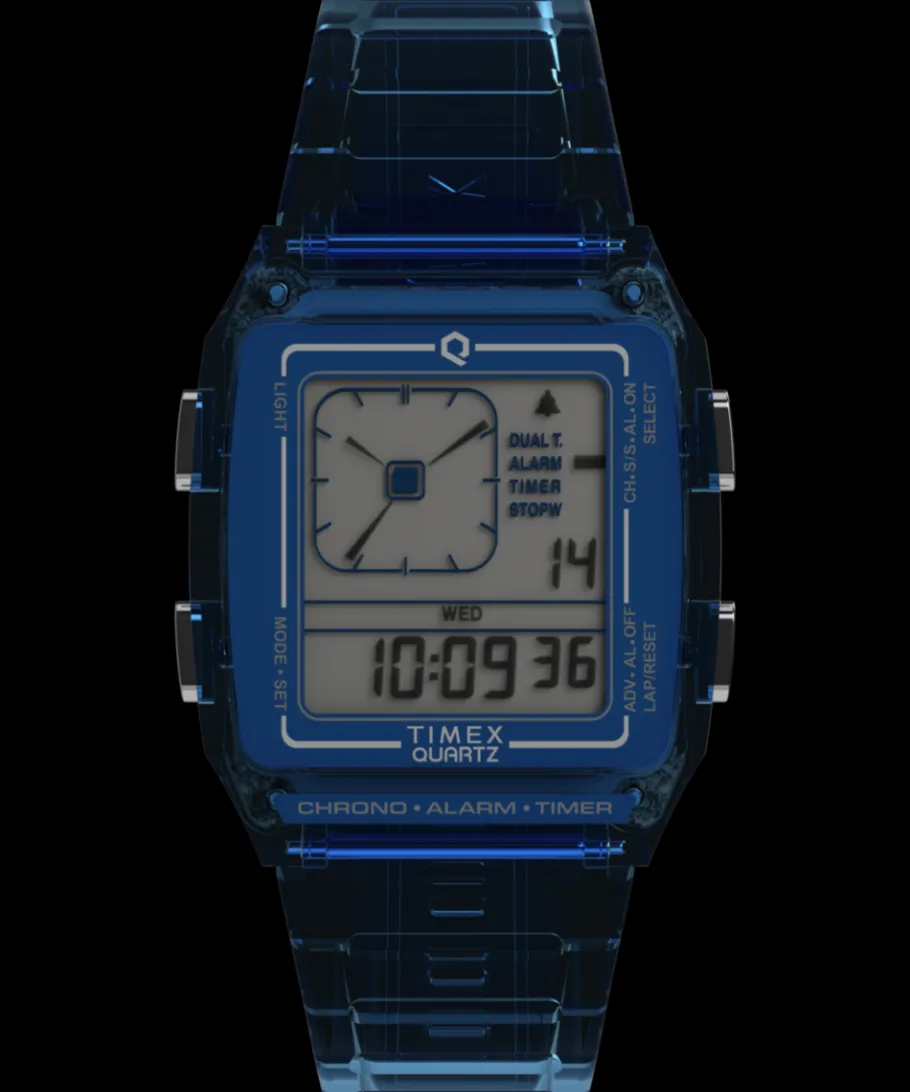 Women Timex Digital|Vintage*Q LCA 35mm Resin Strap Watch