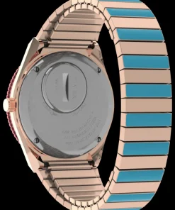 Women Timex Bracelet*Q Malibu 36mm Stainless Steel Expansion Band Watch
