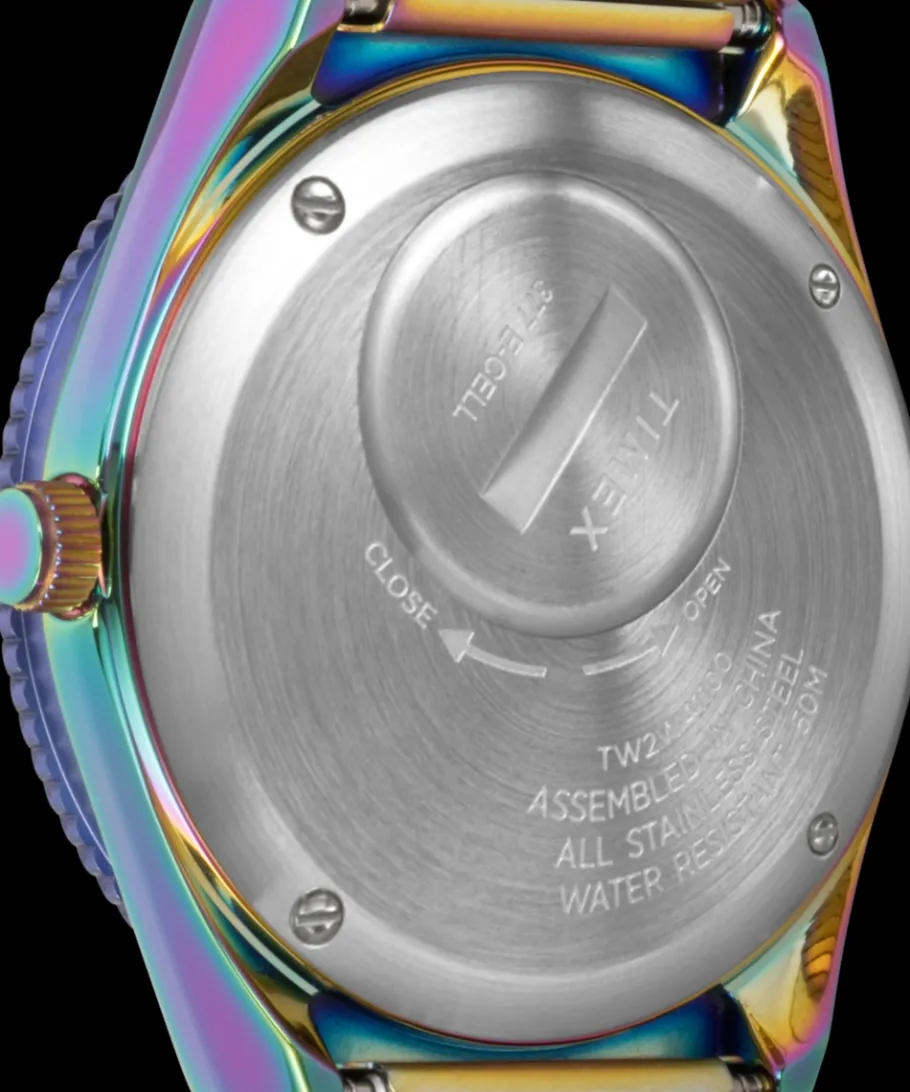 Women Timex Bracelet*Q 36mm Stainless Steel Expansion Band Watch