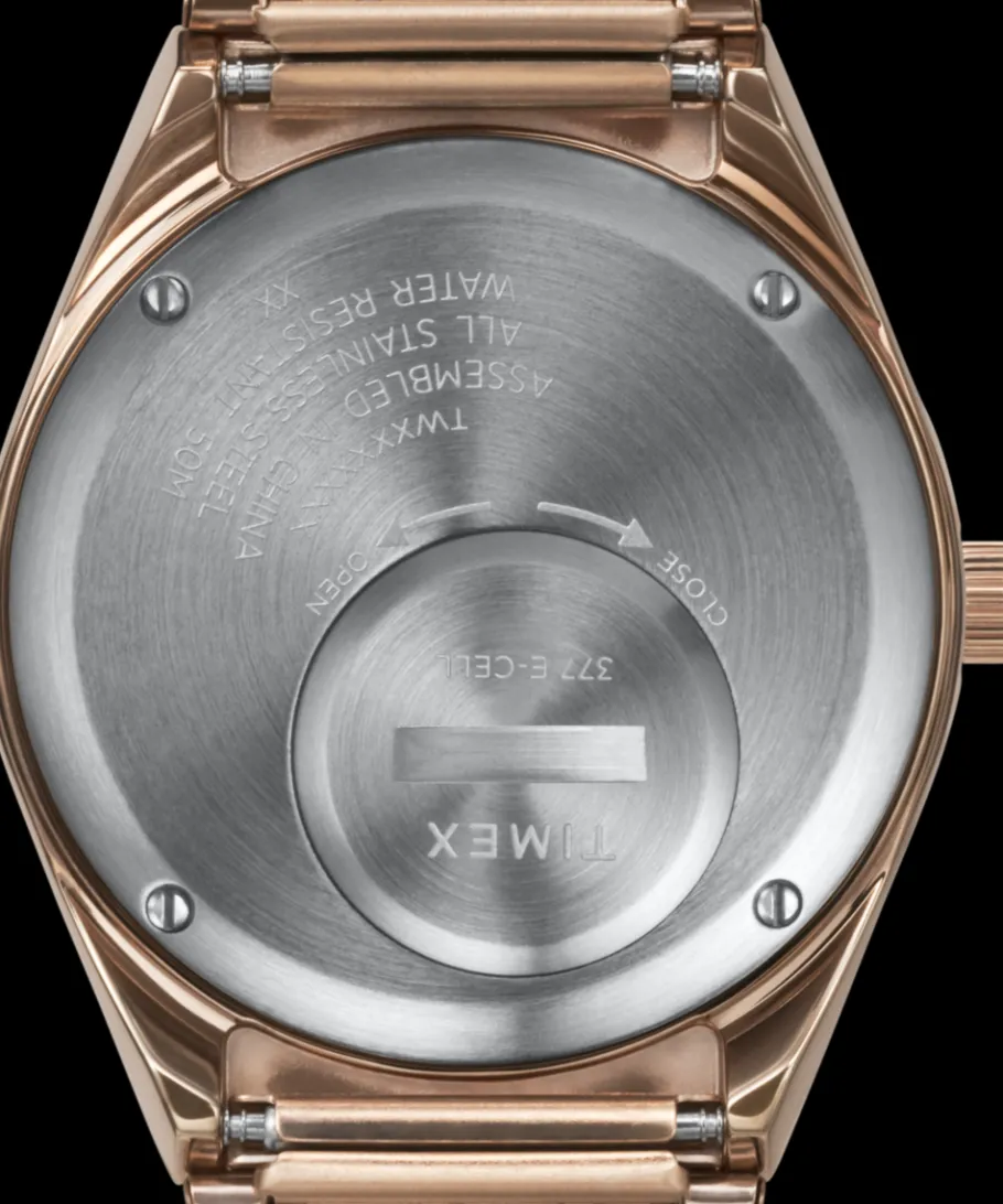 Women Timex Bracelet*Q 36mm Stainless Steel Expansion Band Watch