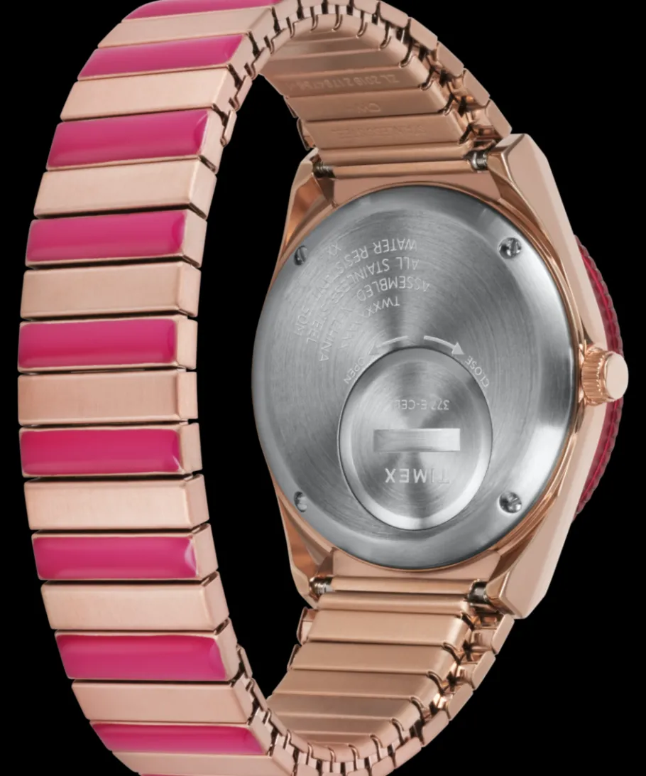 Women Timex Bracelet*Q 36mm Stainless Steel Expansion Band Watch