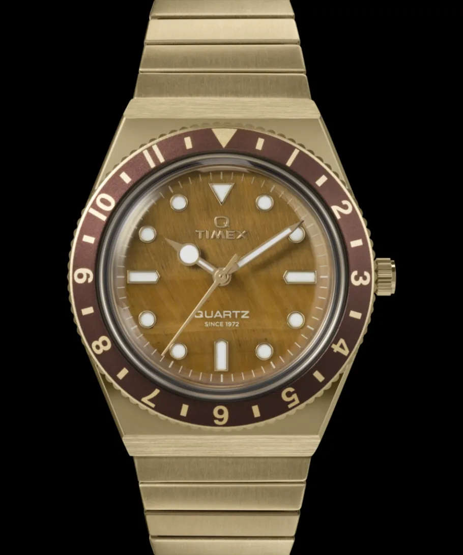 Women Timex Gold-tone|Bracelet*Q ® 36mm Stainless Steel Expansion Band Watch