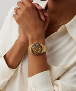 Women Timex Gold-tone|Bracelet*Q ® 36mm Stainless Steel Expansion Band Watch