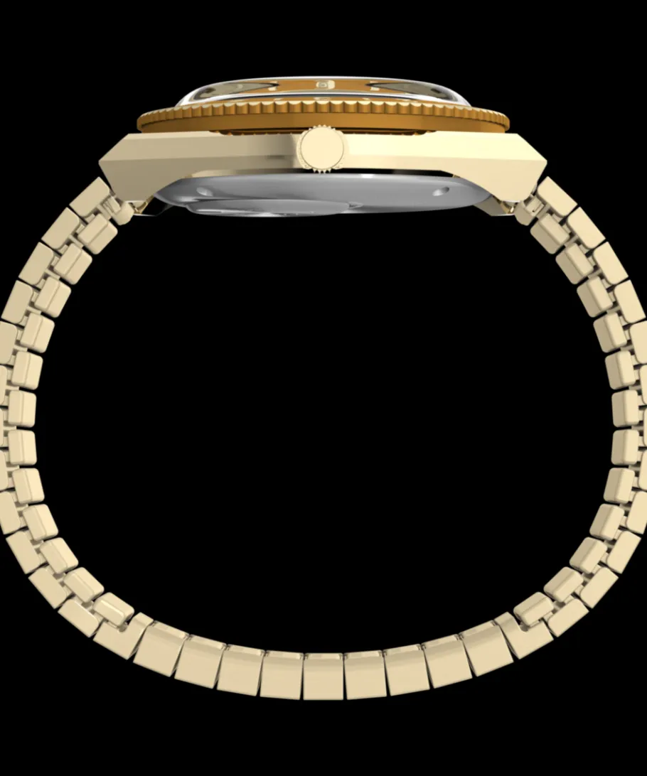 Women Timex Gold-tone|Bracelet*Q ® 36mm Stainless Steel Expansion Band Watch