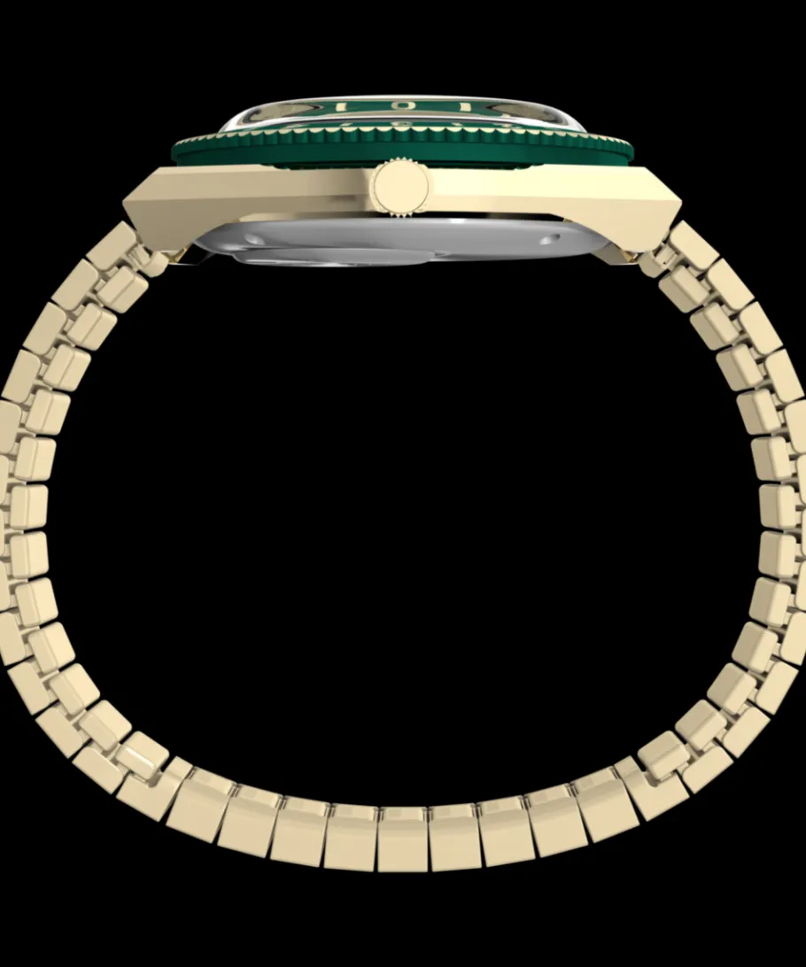 Women Timex Gold-tone|Bracelet*Q ® 36mm Stainless Steel Expansion Band Watch