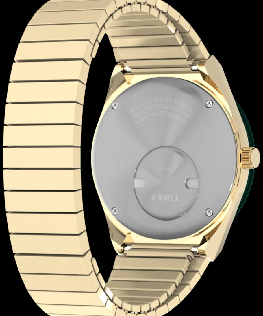 Women Timex Gold-tone|Bracelet*Q ® 36mm Stainless Steel Expansion Band Watch