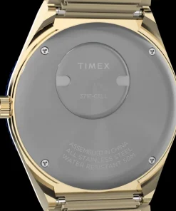 Women Timex Gold-tone|Bracelet*Q ® 36mm Stainless Steel Expansion Band Watch