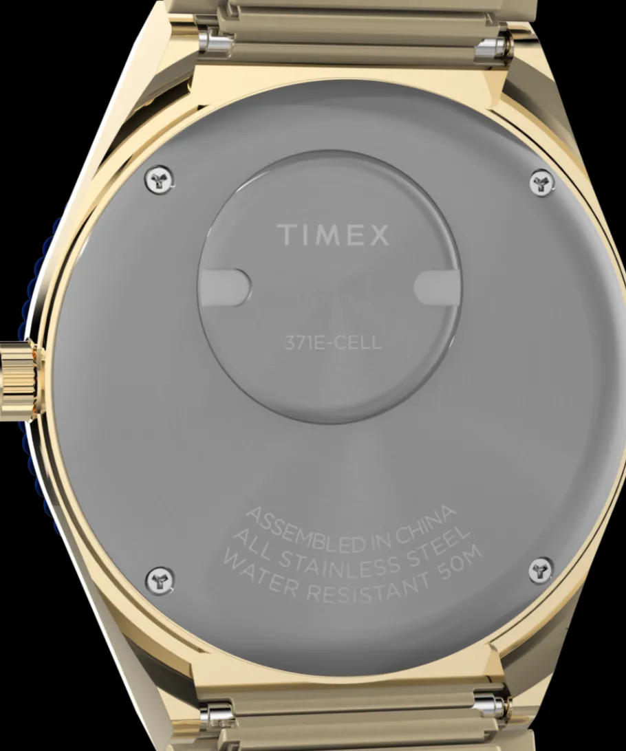 Women Timex Gold-tone|Bracelet*Q ® 36mm Stainless Steel Expansion Band Watch