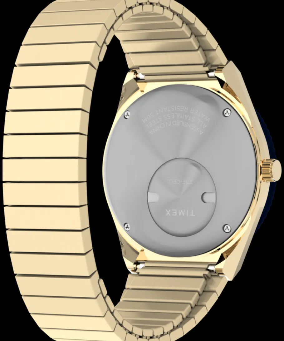 Women Timex Gold-tone|Bracelet*Q ® 36mm Stainless Steel Expansion Band Watch
