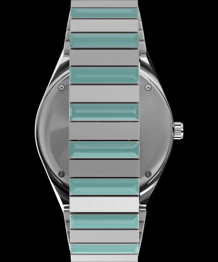 Women Timex Silver-tone|Bracelet*Q ® 36mm Stainless Steel Expansion Band Watch