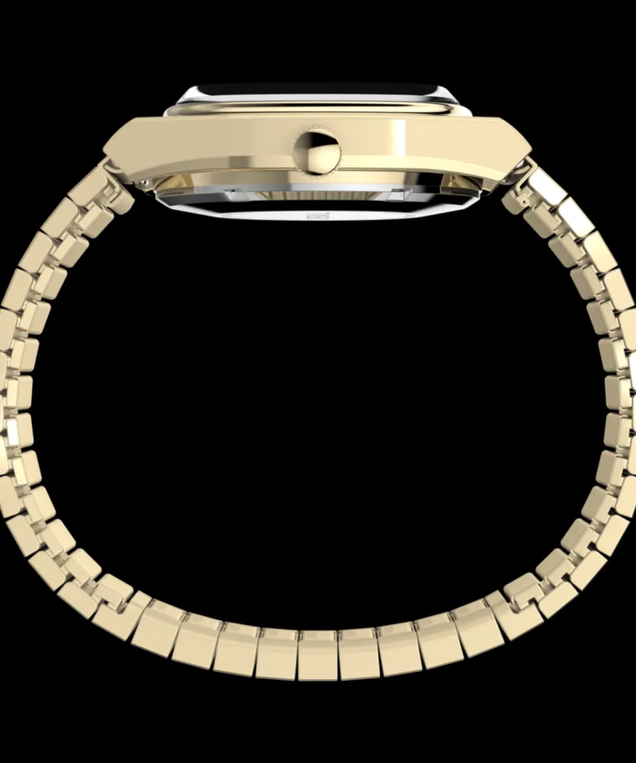 Timex Vintage|Automatic*® Automatic 1983 E Line 34mm Gold Tone Expansion Band Watch