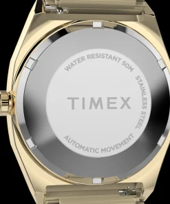 Timex Vintage|Automatic*® Automatic 1983 E Line 34mm Gold Tone Expansion Band Watch