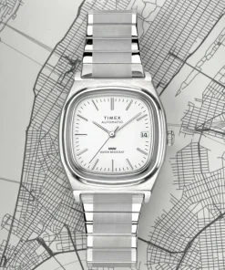 Timex Vintage|Automatic*® Automatic 1983 E Line Reissue 34mm Stainless Steel Expansion Ba