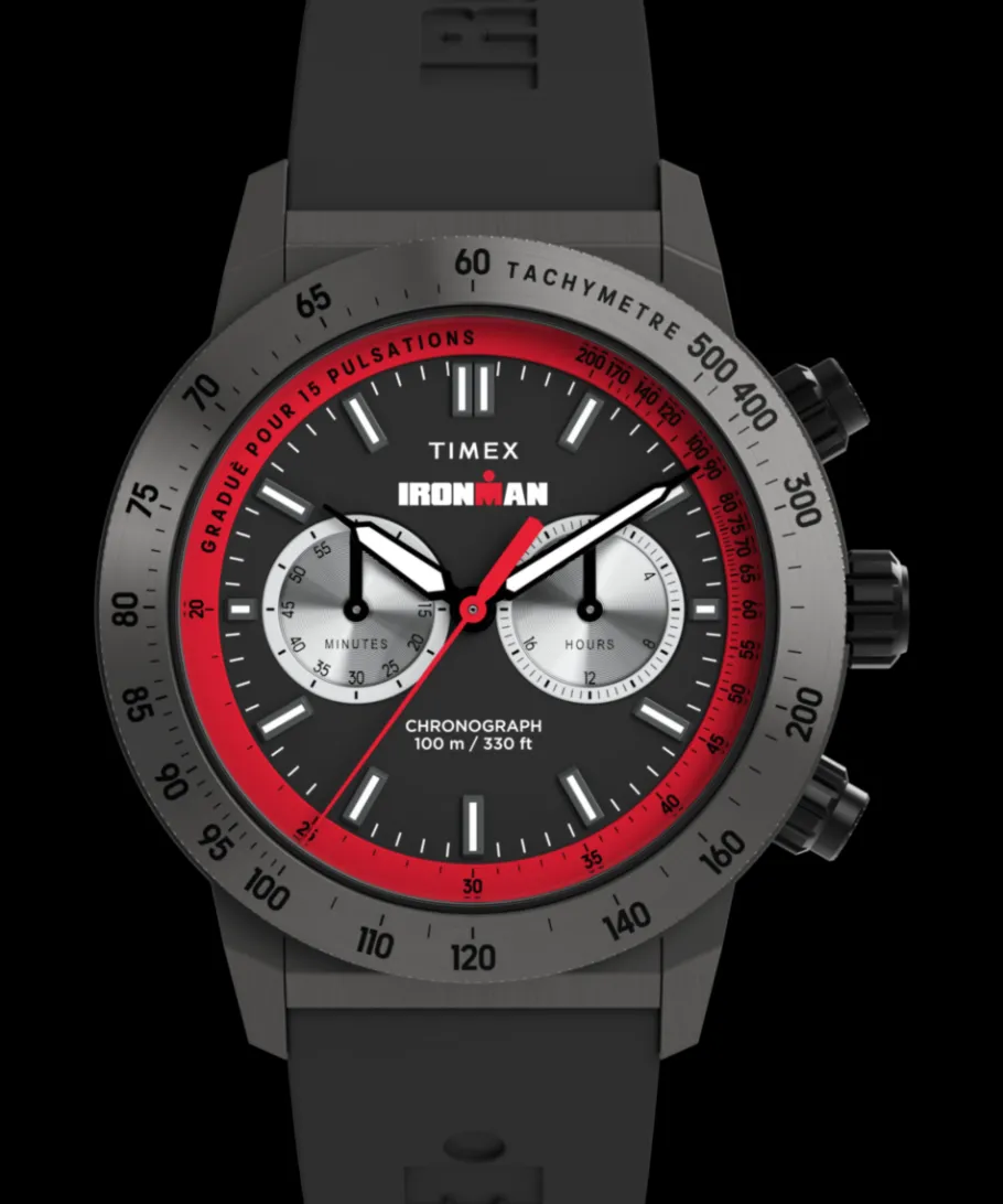 Timex Chronograph|Black Watches*® IRONMAN® Challenger Chronograph 44mm Silicone Strap Watch