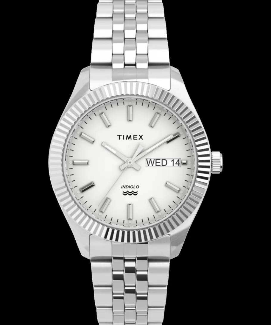 Women Timex Silver-tone|Bracelet*Legacy Boyfriend 36mm Stainless Steel Bracelet Watch