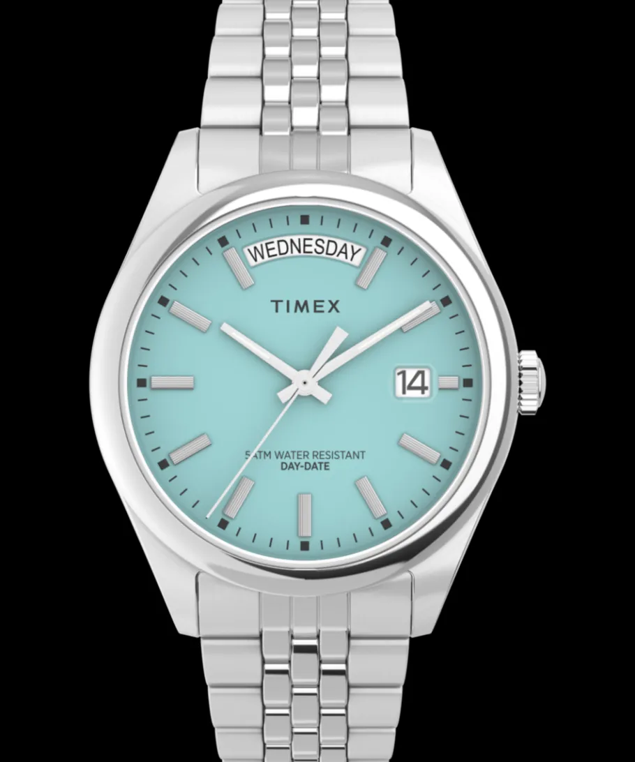Women Timex Silver-tone|Bracelet*Legacy Day and Date 36mm Stainless Steel Bracelet Watch