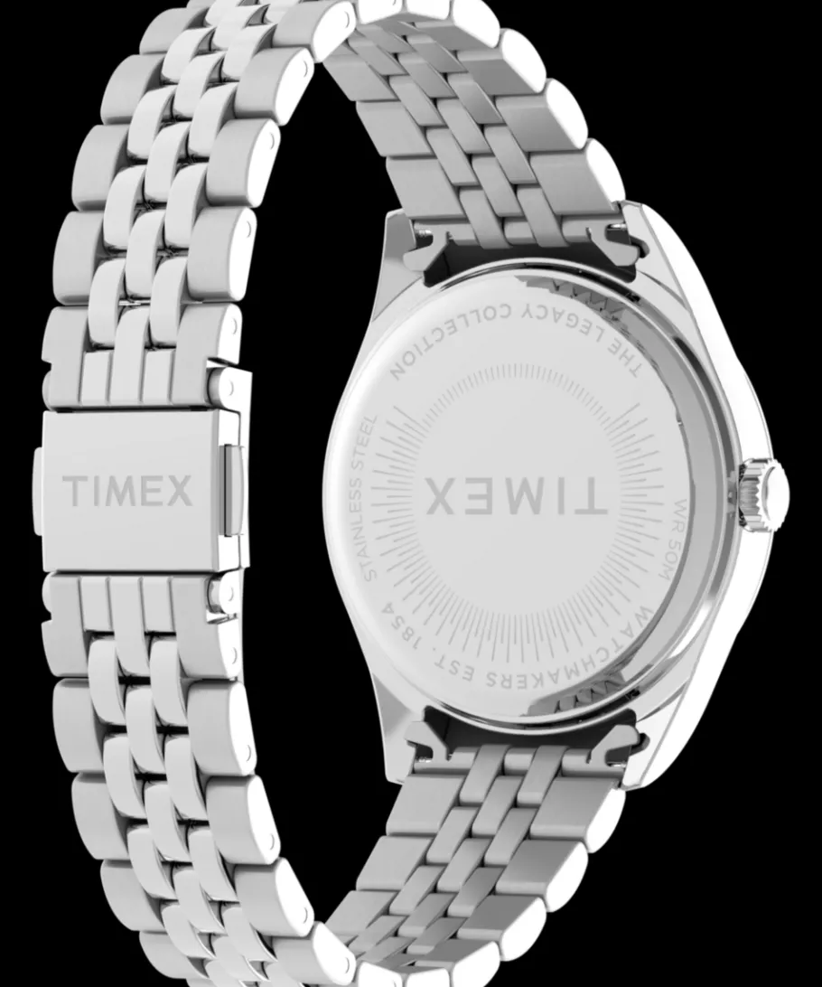 Women Timex Silver-tone|Bracelet*Legacy Day and Date 36mm Stainless Steel Bracelet Watch