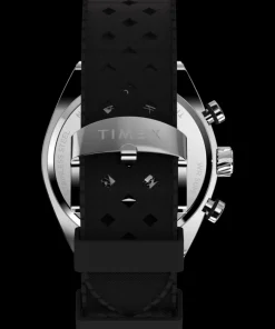 Timex Chronograph|Black Watches*Legacy Tonneau Chronograph 42mm Synthetic Rubber Strap Watch