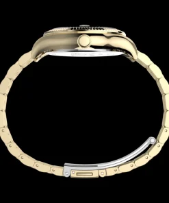 Women Timex Gold-tone|Bracelet*Legacy x Peanuts Roller Skating 34mm Stainless Steel Bracelet Wa