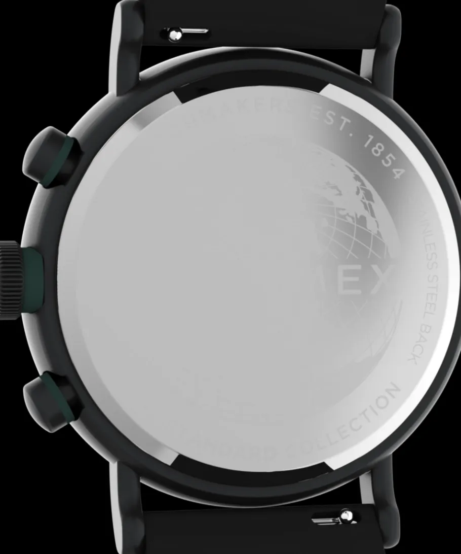 Timex Chronograph|Black Watches*Standard Tachymeter Chronograph 43mm Eco-Friendly Resin Strap Wa