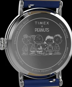 Timex Leather*Standard x Peanuts Pumpkin Patch 40mm Leather Strap Watch