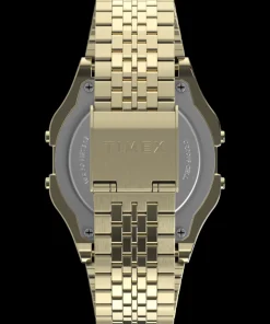 Women Timex Gold-tone|Digital*T80 34mm Stainless Steel Bracelet Watch