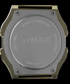 Women Timex Gold-tone|Digital*T80 34mm Stainless Steel Bracelet Watch